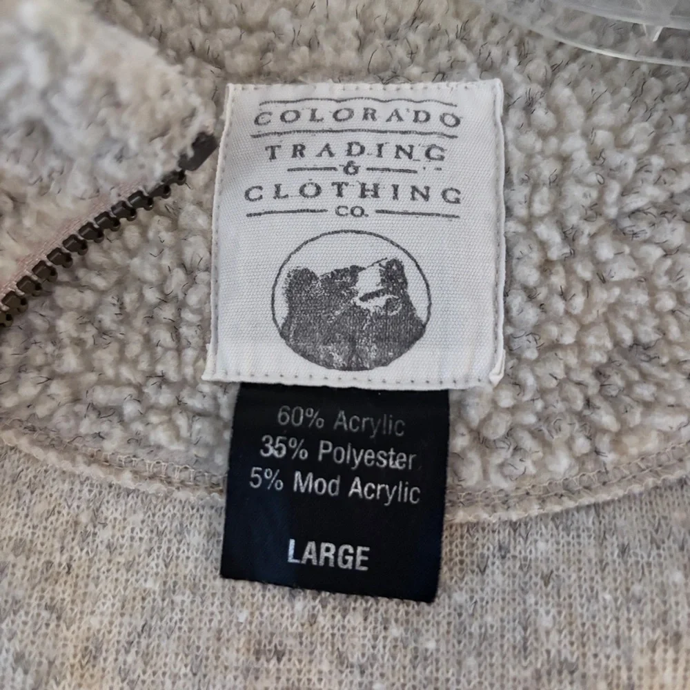 Colorado Trading & Clothing Vest Men's Fleece Charcoal Full Zip L